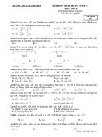 Đề kiểm tra chung hình học 10 chương 1 trường THPT thanh miện hải dương 