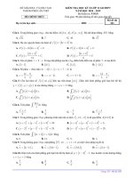 Đề thi học kỳ 2 toán 12 năm học 2018 2019 sở GDĐT cần thơ 