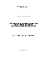 Hoạt động thẩm tra dự án luật, pháp lệnh của Ủy ban Pháp luật Quốc hội nước Cộng hòa xã hội chủ nghĩa Việt Nam
