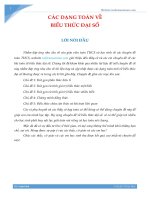 chuyên đề biểu thức đại số lớp 9 ôn thi chuyên