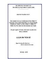 Tác động của đặc điểm quản trị công ty đến việc thực hiện nguyên tắc thận trọng trong kế toán tại các công ty niêm yết trên thị trường chứng khoán việt nam 