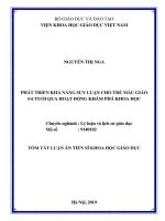 Phát triển khả năng suy luận cho trẻ mẫu giáo 56 tuổi qua hoạt động khám phá khoa học tt