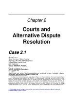 Test bank and solution of ch02 courts and alternative dispute (1) 