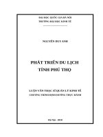 Phát triển du lịch tỉnh Phú Thọ