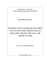Giải pháp nâng cao hiệu quả huy động vốn tại ngân hàng thương mại cổ phần công thương việt nam – chi nhánh cần thơ 