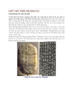 CHỮ VIỆT THỜI THƯỢNG cổ   trần bích san, TS  trần gia thái tủ tài liệu bách khoa 