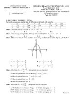 Đề thi HK2 toán 12 năm học 2018 2019 trường THPT yên phong 2 bắc ninh 