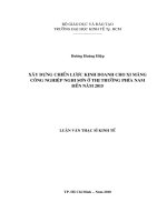 Xây dựng chiến lược kinh doanh cho xi măng công nghiệp nghi sơn ở thị trường phía nam đến năm 2015 