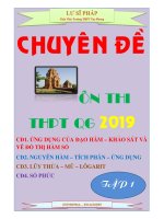 Chuyên đề ôn thi THPT quốc gia 2019 môn toán lư sĩ pháp (tập 1) 