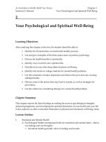 Test bank and solution of an introduction to health buid your future 