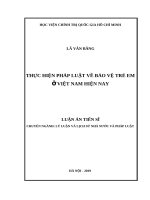 Thực hiện pháp luật về bảo vệ trẻ em ở việt nam hiện nay 