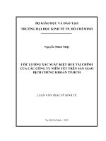 Ước lượng xác suất kiệt quệ tài chính của các công ty niêm yết trên Sàn Giao dịch Chứng khoán thành phố Hồ Chí Minh