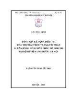 ĐÁNH GIÁ kết QUẢ điều TRỊ UNG THƯ đại TRỰC TRÀNG tái PHÁT DI căn BẰNG hóa CHẤT PHÁC đồ FOLFIRI tại BỆNH VIỆN UNG bướu hà nội 