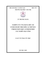 NGHIÊN cứu ỨNG DỤNG SIÊU âm cơ HOÀNH để THEO dõi CAI THỞ máy ở BỆNHNHÂNĐỢT cấp BỆNH PHỔI tắc NGHẼN mạn TÍNH 