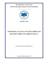 Ảnh hưởng của bất cân xứng thông tin đến phát triển tài chính ở châu á 