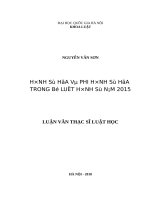 Hình sự hóa và phi hình sự hóa trong Bộ luật hình sự năm 2015