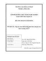 BaiThu hoach boi duong chuc danh nghe nghiep GVTHCS hang II