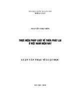 Thực hiện pháp luật về Thừa phát lại ở Việt Nam hiện nay