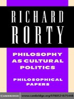  cambridge university press philosophy as cultural politics philosophical papers jan 2007 kho tài liệu bách khoa 