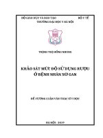 KHẢO sát mức độ sử DỤNG rượu ở BỆNH NHÂN xơ GAN 