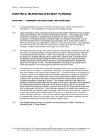 Solution manual of marketing strategy planing 