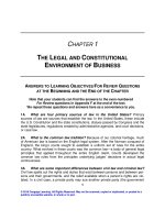 Test bank and solution of ch01 the legal and constitutional envinronment of business (1) 