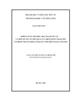 Không tuân thủ điều trị tăng huyết áp và một số yếu tố liên quan của bệnh nhân ngoại trú tại bệnh viện đa khoa Gò Quao, tỉnh Kiên Giang năm 2016