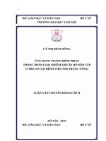 ỨNG DỤNG THANG điểm PRESS TRONG PHÂN LOẠI NHIỄM KHUẨN hô hấp cấp ở TRẺ EM tại BỆNH VIỆN NHI TRUNG ƯƠNG 