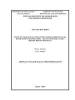 Nghiên cứu một số đặc điểm cấu trúc địa chất trũng ba river và vùng đông triều – quảng ninh theo tài liệu địa chấn phản xạ tt tiếng anh 