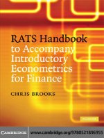  cambridge university press RATS handbook to accompany introductory econometrics for finance dec 2008 kho tài liệu bách khoa 