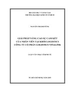 Giải pháp nâng cao sự cam kết của nhân viên tại khối logistics công ty cổ phần logistics vinalink 