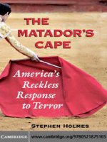  cambridge university press the matadors cape americas reckless response to terror apr 2007 kho tài liệu bách khoa 
