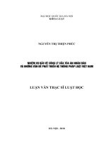 Nhiệm vụ bảo vệ công lý của Tòa án nhân dân và những vấn đề phát triển hệ thống pháp luật Việt Nam