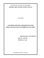 SKKN giải pháp giúp học sinh phát huy khả năng giải bài toán về nghiệm của đa thức 