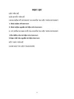 Ưu điểm, hạn chế của nguồn tài liệu trên Internet