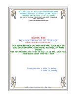 TÍCH HỢP KIẾN THỨC MÔN NGỮ VĂN, TOÁN, GIÁO DỤC CÔNG DÂN, LỊCH SỬ, ĐỊA LÍ, SINH HỌC, HOÁ HỌC, MĨ THUẬT VÀO DẠY MỘT SỐ VĂN BẢN NHẬT DỤNG.