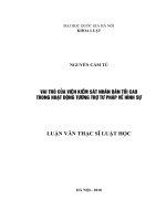 Vai trò của Viện kiểm sát nhân dân tối cao trong hoạt động tương trợ tư pháp về hình sự