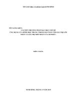 SKKN Cải tiến phương pháp dạy học chủ đề ứng dụng của hình học phẳng trong bài toán tìm giá trị lớn nhất và giá trị nhỏ nhất của số phức