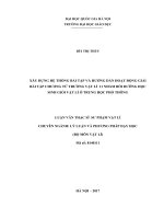 Xây dựng hệ thống bài tập và hướng dẫn hoạt động giải bài tập chương từ trường vật lí 11 nhằm bồi dưỡng học sinh giỏi vật lí ở trung học phổ thông 