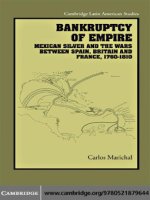  cambridge university press bankruptcy of empire mexican silver and the wars between spain britain and france 1760 1810 nov 2007 kho tài liệu bách khoa 