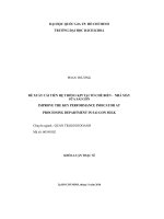 ĐỀ XUẤT CẢI TIẾN HỆ THỐNG KPI TẠI TỔ CHẾ BIẾN  NHÀ MÁY SỮA SÀI GÒN