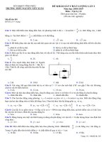 Đề KSCL vật lý 12 năm 2018 2019 trường THPT nguyễn viết xuân vĩnh phúc lần 1 