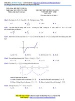 HỒ THỨC THUẬN đề THI THỬ THPT QUỐC GIA lần 1 2020 