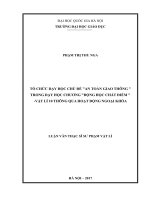 Tổ chức dạy học chủ đề “an toàn giao thông” trong dạy học chương “động học chất điểm”   vật lí 10 thông qua hoạt động ngoại khóa 