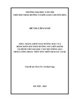 THỰC TRẠNG KIỂM SOÁT ĐƯỜNG máu của BỆNH NHÂN đái THÁO ĐƯỜNG TYP 2 đến KHÁM tại BỆNH VIỆN đại học y hà nội THÔNG QUA ĐỊNH LƯỢNG HBA1C TRÊN máy MIỄN DỊCH a1c GEAR 
