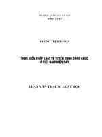 Thực hiện pháp luật về tuyển dụng công chức ở Việt Nam hiện nay.
