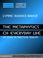  cambridge university press the metaphysics of everyday life an essay in practical realism dec 2007 kho tài liệu bách khoa 