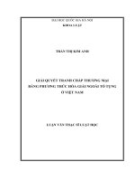 Giải quyết tranh chấp thương mại bằng phương thức hòa giải ngoài tố tụng ở Việt Nam