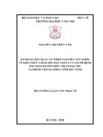 ĐÁNH GIÁ kết QUẢ CAN THIỆP GIÁO dục sức KHỎE về KIẾN THỨC CHĂM sóc bàn CHÂN của NGƯỜI BỆNH đái THÁO ĐƯỜNG điều TRỊ NGOẠI TRÚ tại BỆNH VIỆN đa KHOA TỈNH bắc NINH 