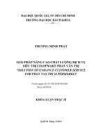 Giải pháp nâng cao chất lượng dịch vụ siêu thị co opmart phan văn trị